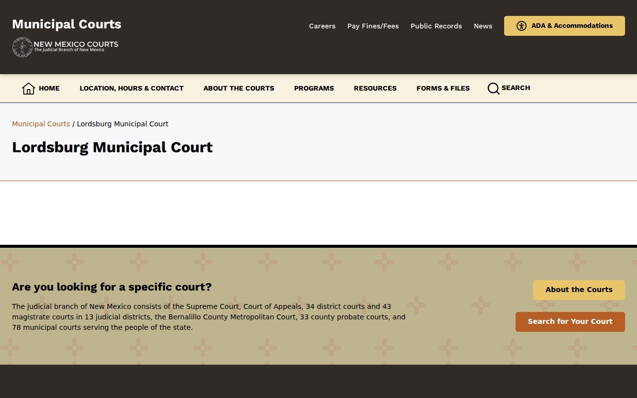 Lordsburg court docket state municipal court listing